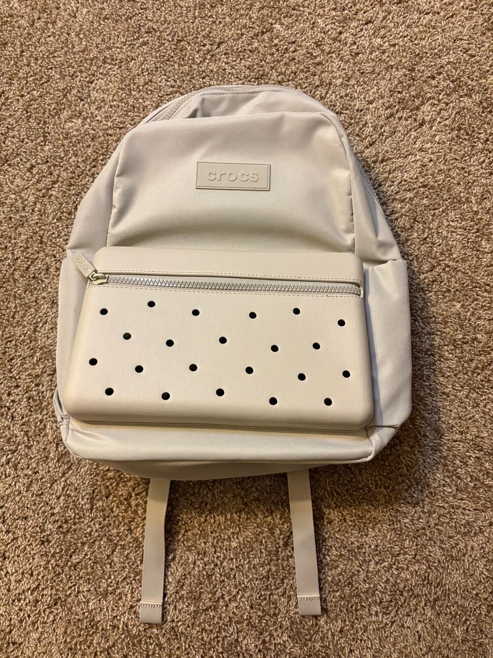 NWT Crocs Lightweight Backpack with Molded Front Storage Pocket